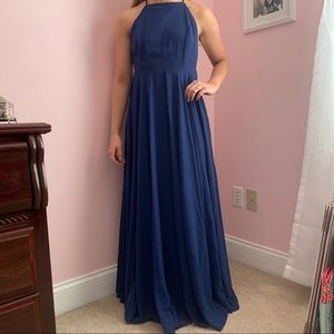 Lulu’s Navy Blue Long Flowy Dress